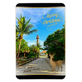 Frohe Weihnachten von Sanibel Island FL Lighthouse Magnet (Vertikal)