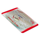 Frohe Weihnachten von Sanibel Island FL White Ibis Magnet (Rechte Seite)