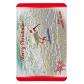 Frohe Weihnachten von Sanibel Island FL White Ibis Magnet (Vertikal)