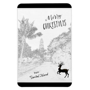 Frohe Weihnachten von Sanibel Island Lighthouse FL Magnet