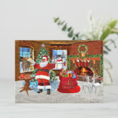 Frohe Weihnachten von Santa (Stehend Vorderseite)