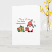 Frohe Weihnachten von Santa auf einer Weihnachtska Karte (Gelbe Blume)