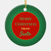 "Frohe Weihnachten von Santa" Bribe Xmas Ornament (Vorne)