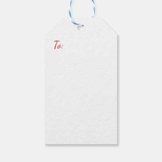 Frohe Weihnachten von Santa Claus NAME Geschenkanhänger (Rückseite)