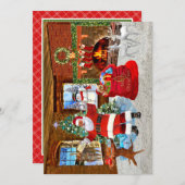 Frohe Weihnachten von Santa Einladung (Vorne/Hinten)