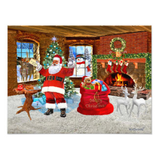 Frohe Weihnachten von Santa Fotodruck