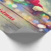 Frohe Weihnachten von Santa Geschenkpapier (Ecke)