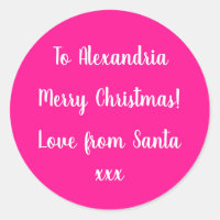 Frohe Weihnachten von Santa Hot Pink Geschenketike