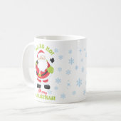 Frohe Weihnachten von Santa Kaffeetasse (Vorderseite Links)