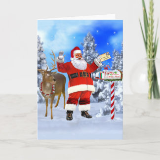 FROHE WEIHNACHTEN VON SANTA KARTE