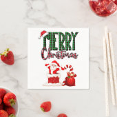 Frohe Weihnachten von Santa - Papiertuch Serviette (Beispiel)