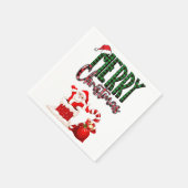 Frohe Weihnachten von Santa - Papiertuch Serviette (Ecke)