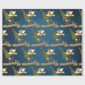 Frohe Weihnachten von Santa Paws! Geschenkpapier (Flach)