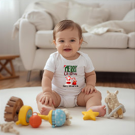 Frohe Weihnachten von Santa - Personalisiertes Bod Baby Strampler