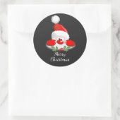 Frohe Weihnachten von Santa Runder Aufkleber (Tasche)