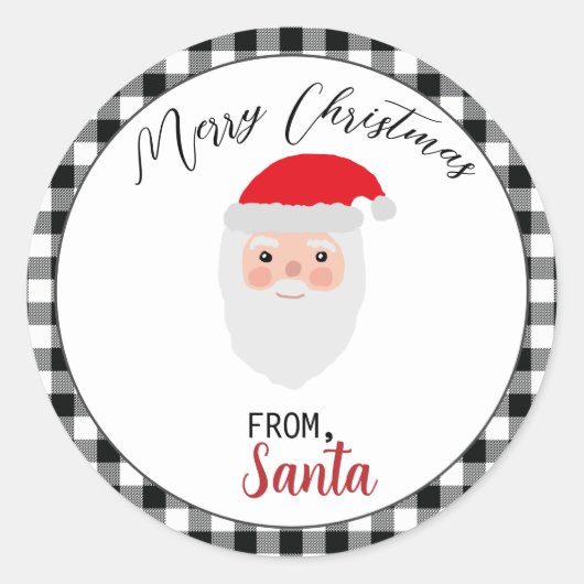 Frohe Weihnachten von Santa Sticker (Vorderseite)