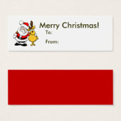 Frohe Weihnachten von Santa Tag (Vorne & Hinten)