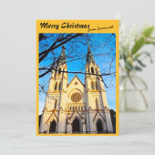 Frohe Weihnachten von Savannah Kathedrale St. John (Stehend Vorderseite)