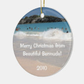 Frohe Weihnachten von, Schöne Bermuda! Keramik Ornament (Links)