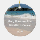 Frohe Weihnachten von, Schöne Bermuda! Keramik Ornament (Hinten)