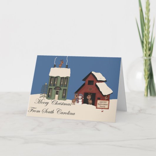 Frohe Weihnachten von South Carolina (Vorderseite)
