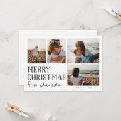 Frohe Weihnachten von Stadt oder Ort Fotokarte Karte (Vorderseite/Rückseite Beispiel)