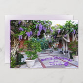 Frohe Weihnachten von Sunny Florida Purple Blumen (Vorne/Hinten)