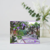 Frohe Weihnachten von Sunny Florida Purple Blumen Postkarte (Stehend Vorderseite)