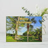 Frohe Weihnachten von Sunny Sanibel Island Florida (Stehend Vorderseite)