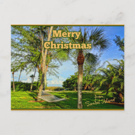 Frohe Weihnachten von Sunny Sanibel Island Florida Postkarte