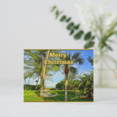 Frohe Weihnachten von Sunny Sanibel Island Florida Postkarte (Stehend Vorderseite)