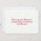 Frohe Weihnachten von Sunny St Augustine Florida (Rückseite)