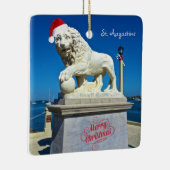 Frohe Weihnachten von Sunny St. Augustine Florida Keramikornament (Rechts)