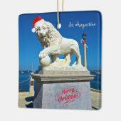 Frohe Weihnachten von Sunny St. Augustine Florida Keramikornament (Links)