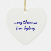 frohe Weihnachten von Sydney Keramik Ornament (Hinten)
