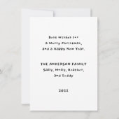 Frohe Weihnachten von Teddy Bear Card (Rückseite)