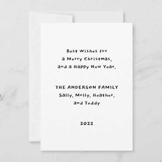 Frohe Weihnachten von Teddy Bear Card (Rückseite)