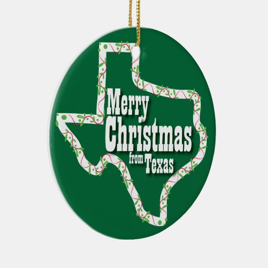 Frohe Weihnachten von Texas-Verzierung Keramik Ornament (Rechts)
