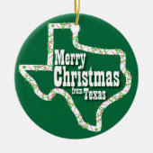 Frohe Weihnachten von Texas-Verzierung Keramik Ornament (Vorne)
