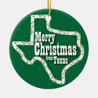 Frohe Weihnachten von Texas-Verzierung Keramik Ornament