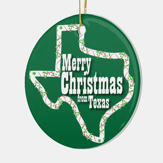 Frohe Weihnachten von Texas-Verzierung Keramik Ornament (Links)