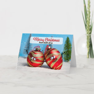 Frohe Weihnachten von uns beiden Christbaumschmuck