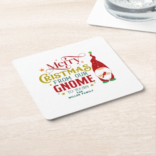 Frohe Weihnachten von unserem Genom zu deinen Rechteckiger Pappuntersetzer (angewinkelt)