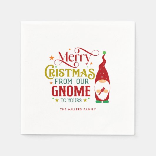 Frohe Weihnachten von unserem Genom zu deinen Serviette (Vorderseite)