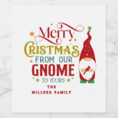 Frohe Weihnachten von unserem Genom zu deinen Weinetikett (Einzelnes Label)