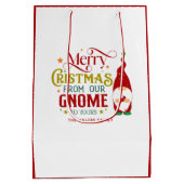 Frohe Weihnachten von unserem Genom zu Ihrem Retro Mittlere Geschenktüte (Rückseite)