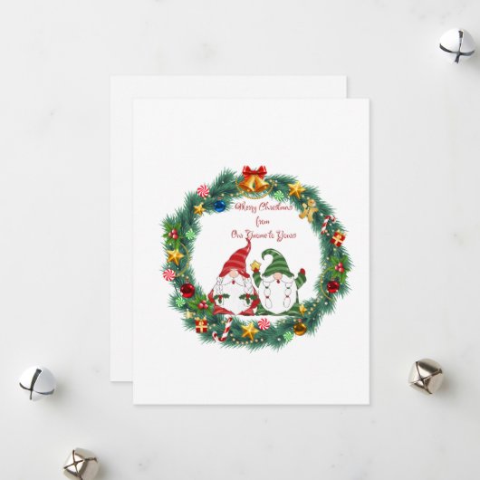 Frohe Weihnachten von unserem Gnome bis zu Yours a (Vorderseite/Rückseite Beispiel)