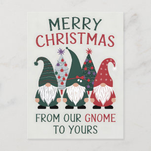 Frohe Weihnachten von unserem Gnome zu deinen Weih Postkarte