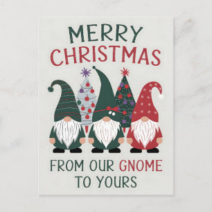 Frohe Weihnachten von unserem Gnome zu deinen Weih Postkarte
