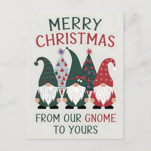Frohe Weihnachten von unserem Gnome zu deinen Weih Postkarte